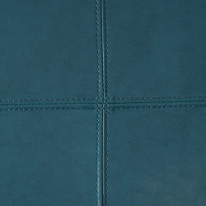 Teal PU Storage Ottoman Bench