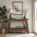 Farmhouse Console Table 2-Tier Narrow Entryway Table with Storage