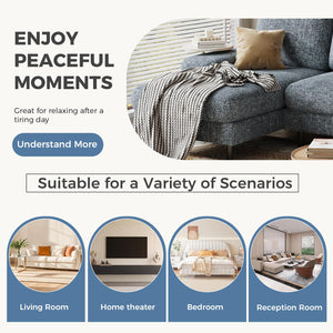 U-Shaped Sectional Sofa with Double Chaise Lounge