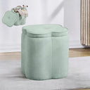 Floral Storage Ottoman Pouf – 19.5" Round, Holds 300 lbs