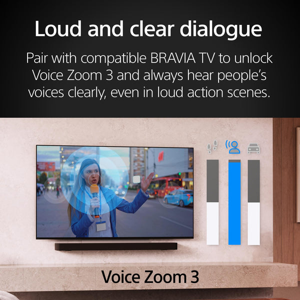 5.1ch Home Theater Soundbar System with Subwoofer & Rear Speakers