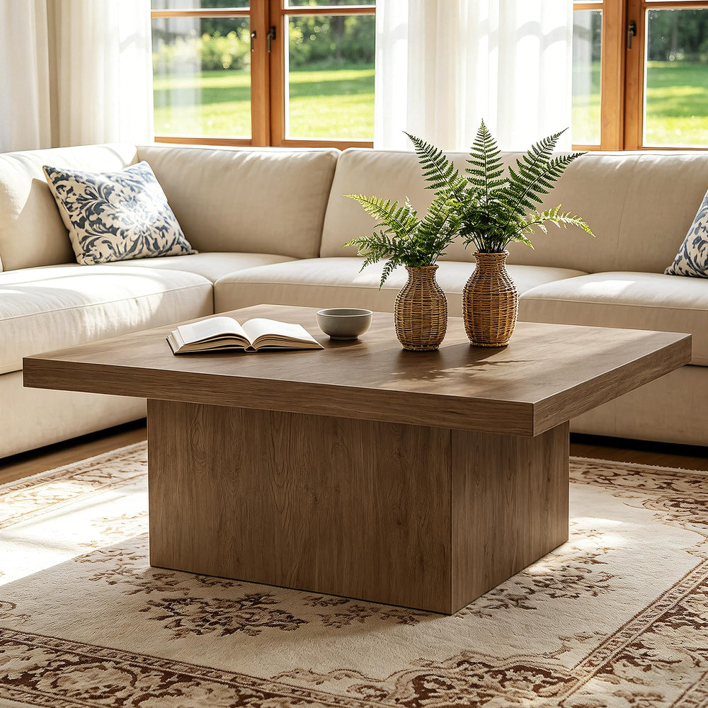 Square Coffee Table with Large Tabletop