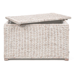 Woven Water Hyacinth Storage Trunk with Lid