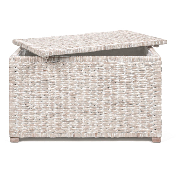 Woven Water Hyacinth Storage Trunk with Lid