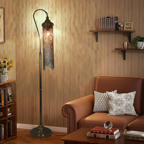Boho Turkish Floor Lamp – Tall Moroccan Standing Lamp