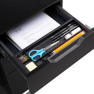 3-Drawer Mobile File Cabinet with Lock
