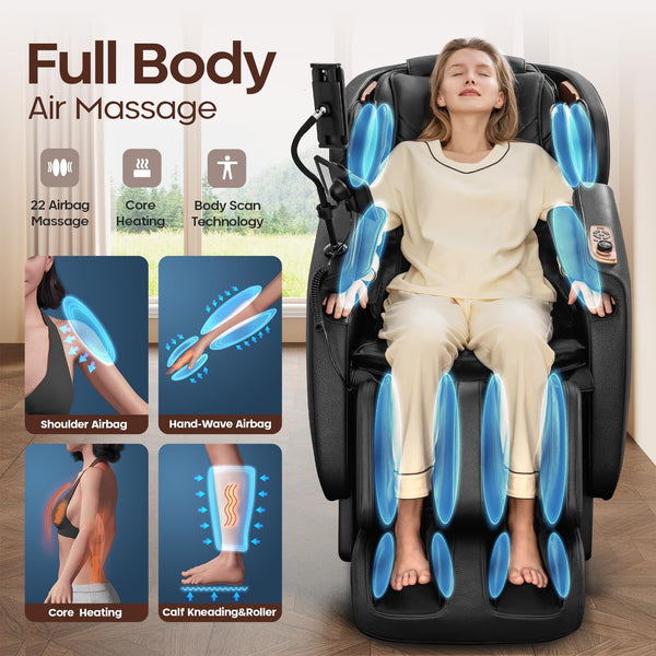 4D Full Body Massage Chair with SL Track & Zero Gravity