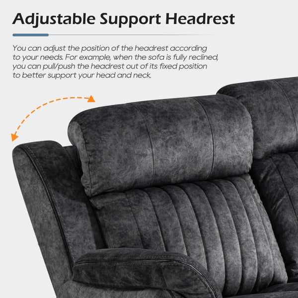 Power Reclining Sofa & Loveseat Set with USB Port, Console & Cup Holders