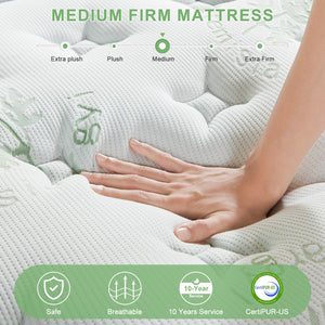10 Inch Full Size Hybrid Mattress – Memory Foam & Pocket Spring