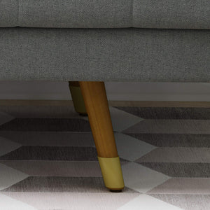 Mid-Century Modern Tufted Fabric Sofa