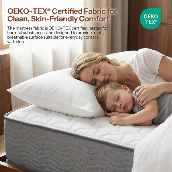 10-Inch Firm Hybrid Mattress with Pocket Coils & Pressure Relief
