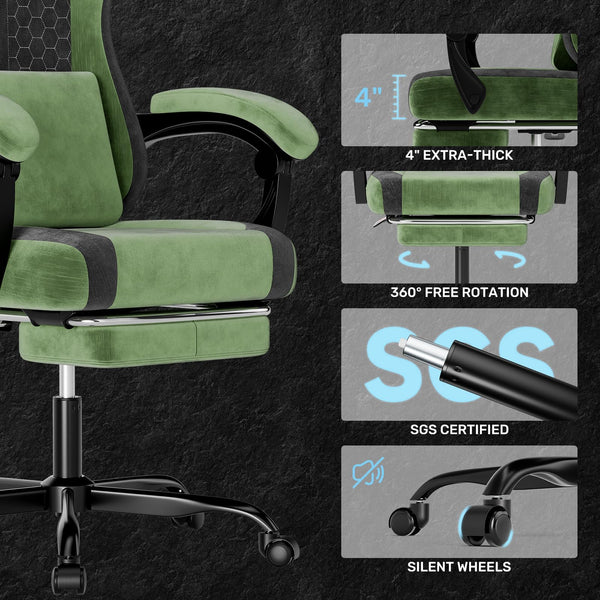 Ergonomic High-Back Gaming & Office Chair with Lumbar Support