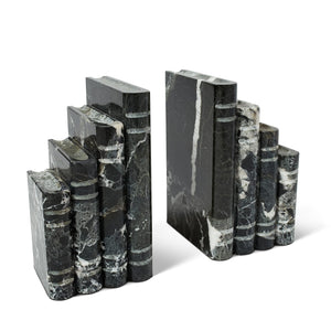 Solid Marble Bookends Set of 2 – Heavy Decorative Book Stoppers