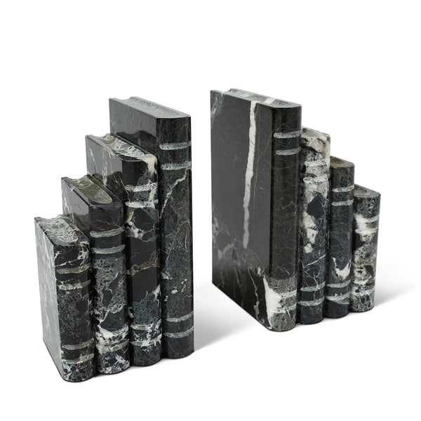 Solid Marble Bookends Set of 2 – Heavy Decorative Book Stoppers