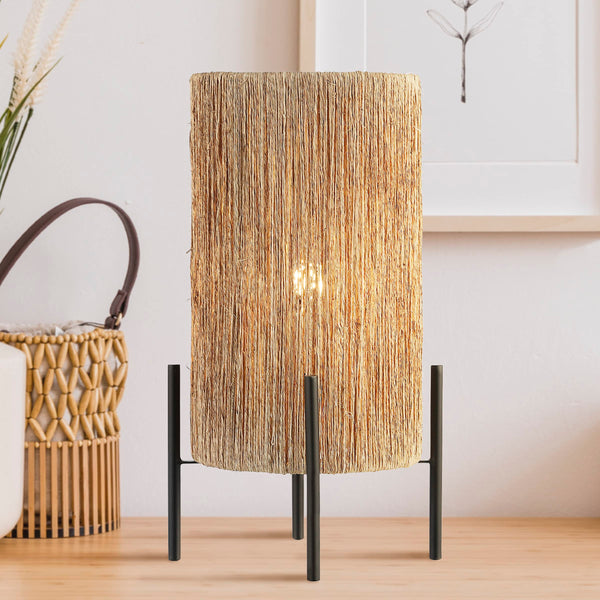 Woven Rattan LED Table Lamp 16.5"