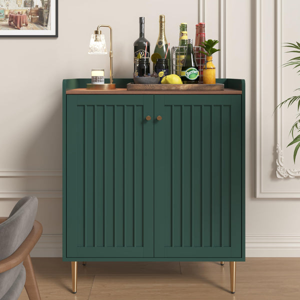 ZOSQUARE Coffee Bar Cabinet with Wine Racks, Wine Cabinet with Drawer and Adjustable Shelves, Liquor Cabinet, Sideboard Bar Cabinets for Home, Living Room, Dining Room