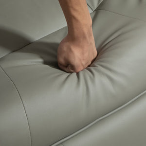 Faux Leather Swivel Recliner Chair with Footrest