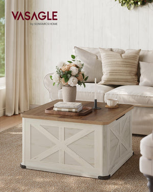 Square Lift-Top Coffee Table with Hidden Storage