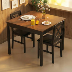3-Piece Mid-Century Modern Dining Set for 2