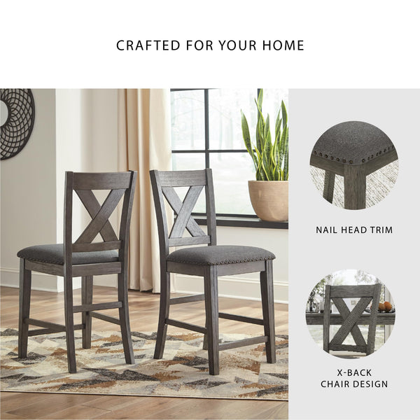 7-Piece Counter Height Dining Set with Upholstered Bar Stools