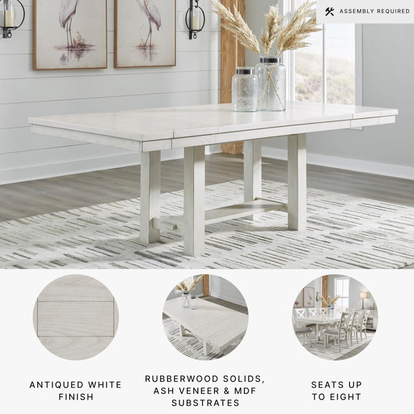 Extendable Farmhouse Dining Table with Removable Leaves – Seats 8