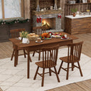 Extendable Solid Wood Dining Table, Seats 4 to 8