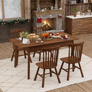 Extendable Solid Wood Dining Table, Seats 4 to 8