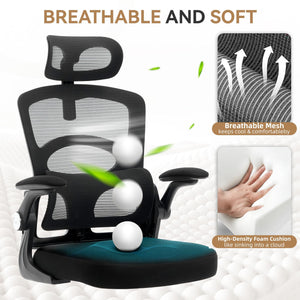 High Back Ergonomic Mesh Office Chair with Lumbar Support & 360° Swivel