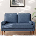 Loveseat Sofa with Spring Cushions & Removable Cover
