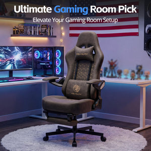 Ergonomic Gaming Chair with Footrest