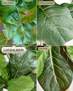 6ft Artificial Fiddle Leaf Fig Tree with Planter