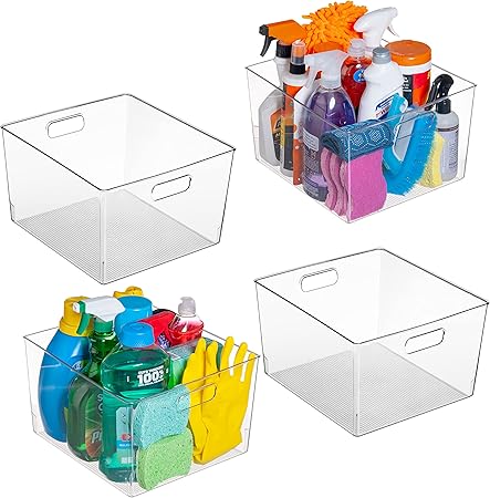 Clear Plastic Storage Bins – XL Multi-Pack