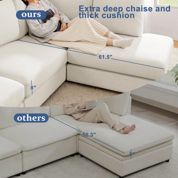 L-Shaped Sectional Sofa with Reversible Chaise