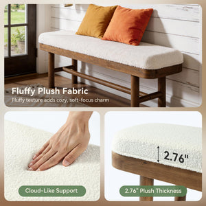 55-Inch Upholstered Entryway Bench
