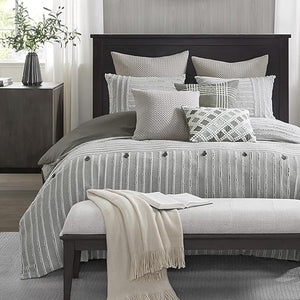 Cotton Clipped Jacquard Comforter Set with Removable Cover