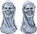 Skull Bookends Gothic Resin Skeleton Head