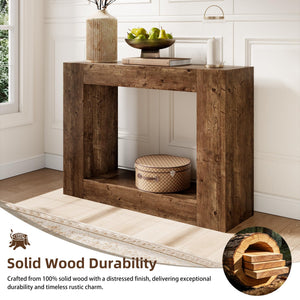 Rustic Brown Solid Wood Console Table