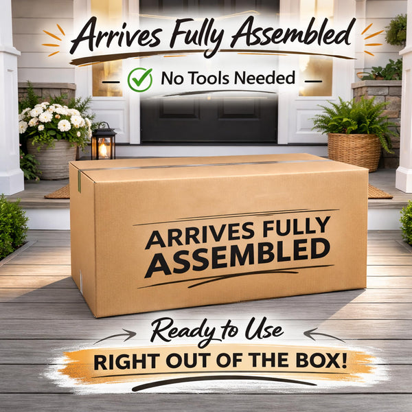 Solid Wood Storage Chest with Lid & Handles