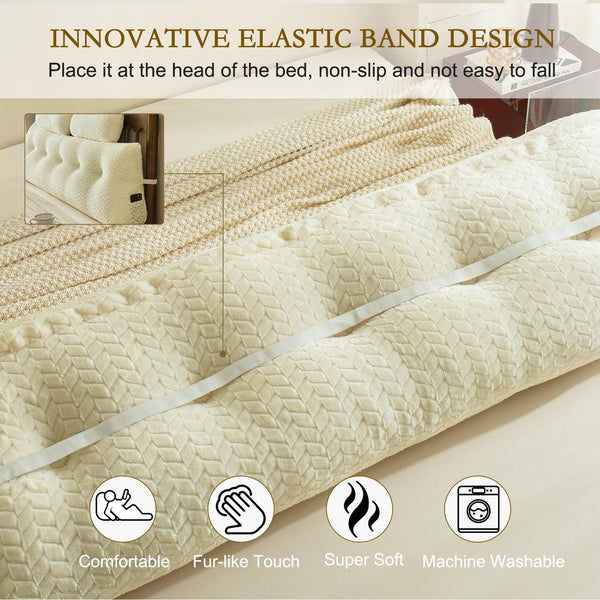 Wedge Backrest Pillow with Neck Roll Pillows – King, Full & Twin