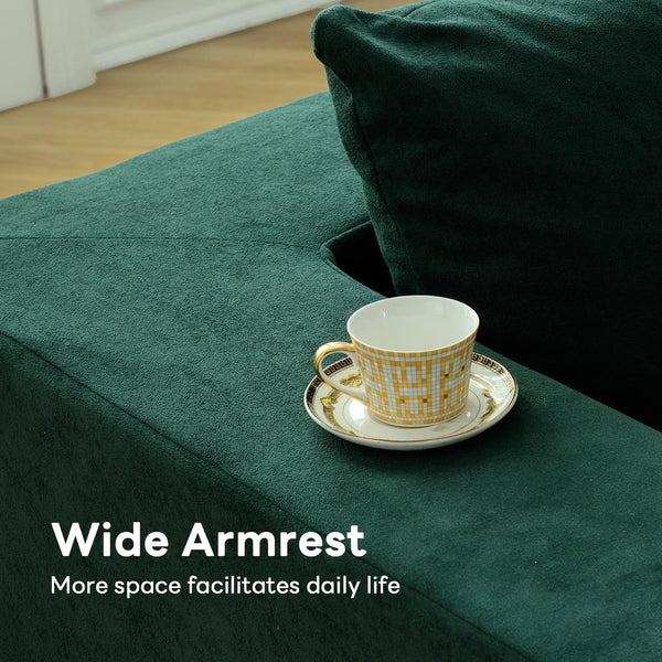 Modular L-Shaped Sectional Sofa with Deep Seat