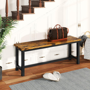 Dining Bench Set of 2 – Steel Frame & Wood Seat