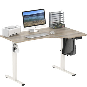 L-Shaped Electric Standing Desk 55 Inch Height Adjustable