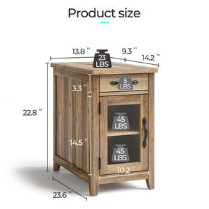 3-Piece Farmhouse Coffee Table & End Table Set with Charging Station