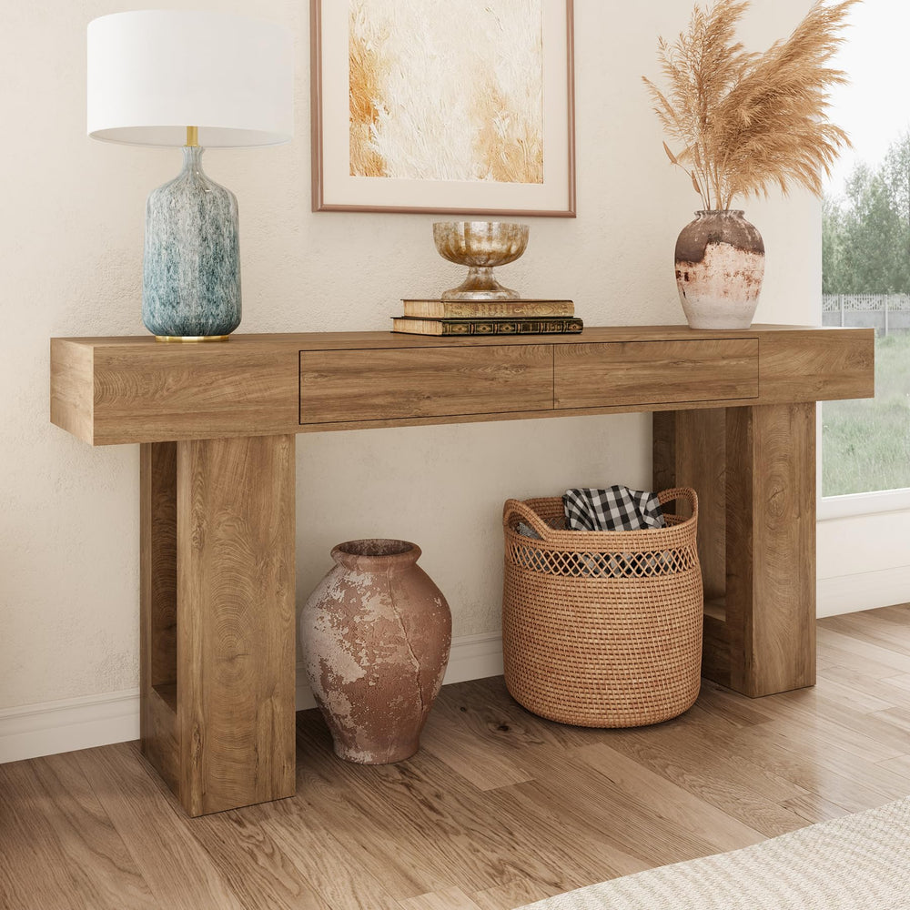 63" Console Table with 2 Drawers