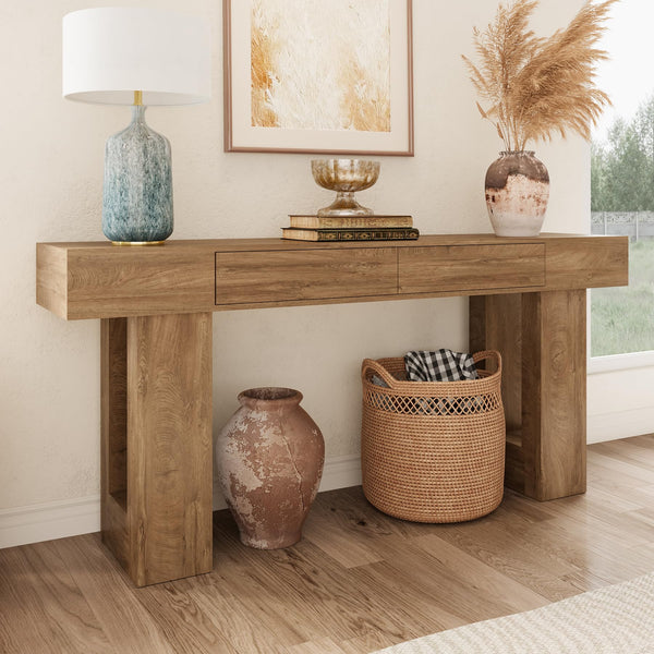 63" Console Table with 2 Drawers
