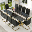 Modern Marble Dining Table Set with Chairs