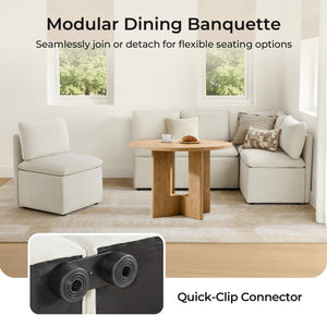L-Shaped Breakfast Nook Bench with Storage & Back
