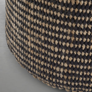 Round Braided Jute Pouf Ottoman