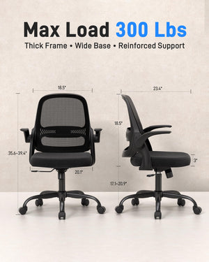 Ergonomic Mesh Office Chair with Flip-Up Arms