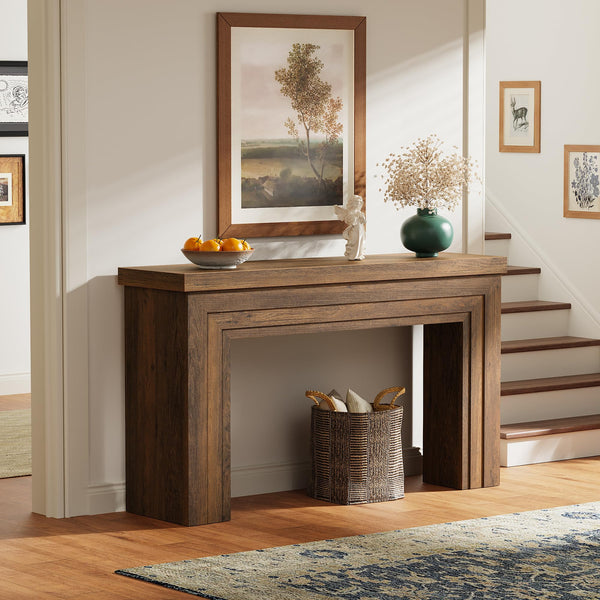 54 Inch Entryway Console Table with Storage Shelf